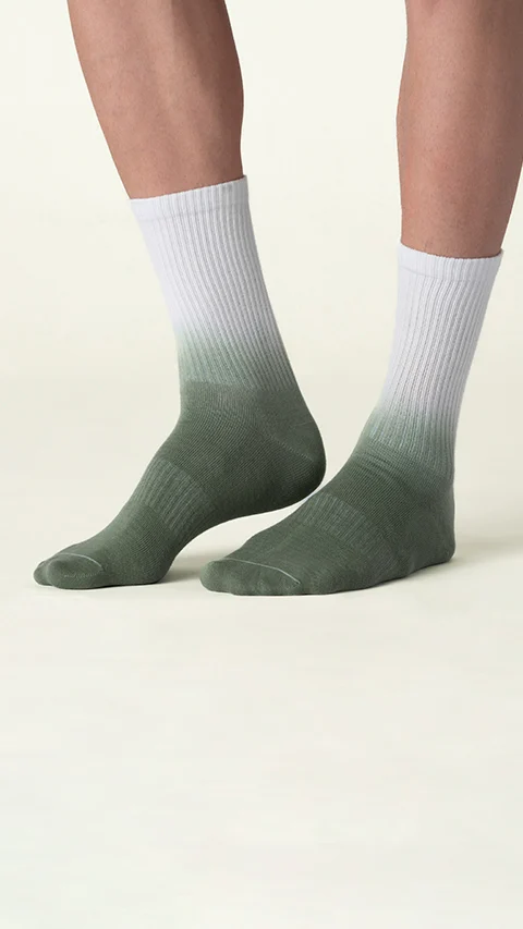 Statement Tie-Dye Calf Length Socks- Forest Fade