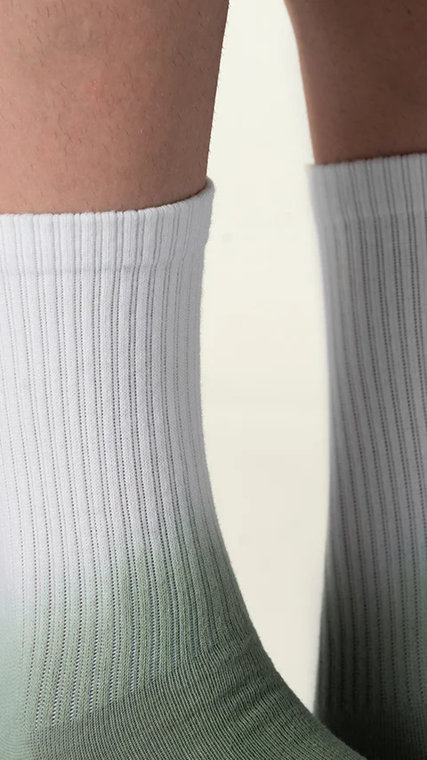 Statement Tie-Dye Calf Length Socks- Forest Fade