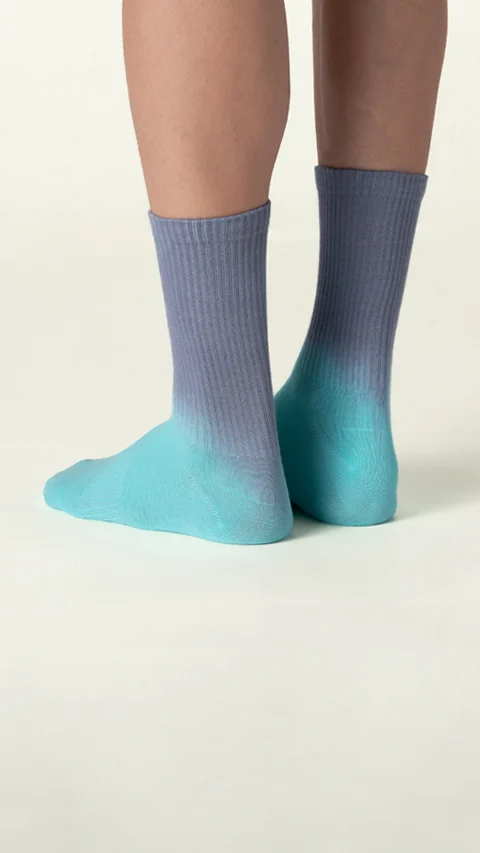 Statement Tie-Dye Calf Length Socks- Sea Dreams