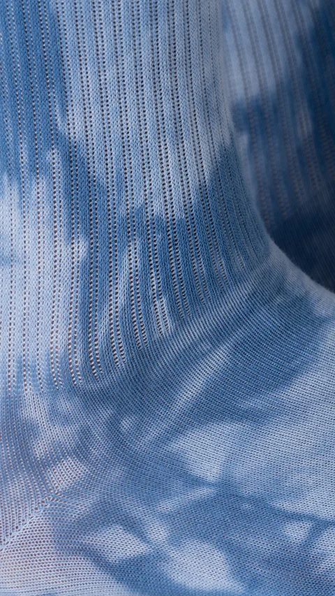 Statement Tie-Dye Calf Length Socks- Shadow Seas