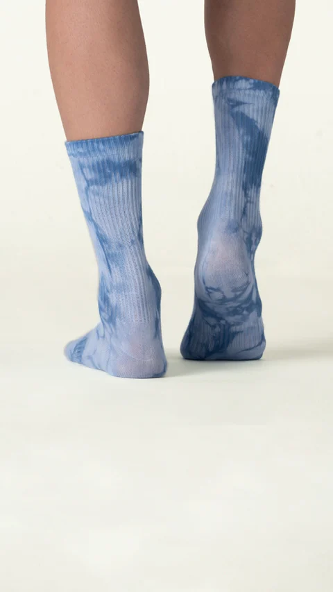 Statement Tie-Dye Calf Length Socks- Shadow Seas