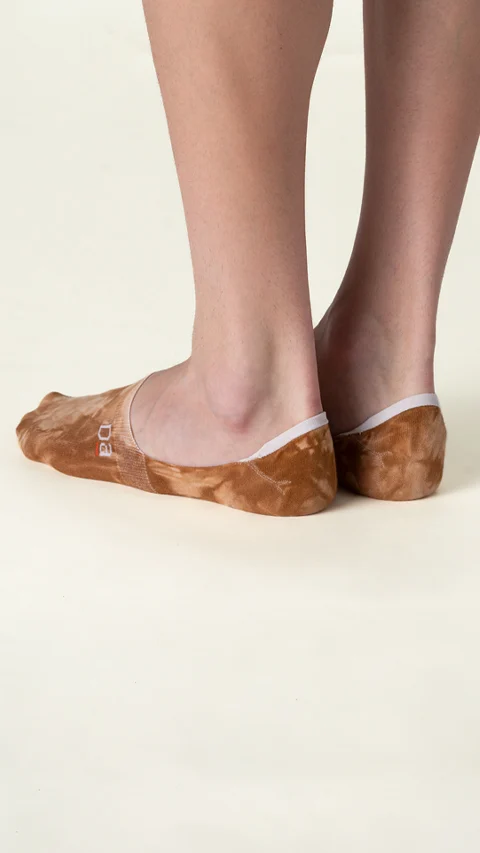 Statement Tie-Dye No Show Socks- Desert Rust