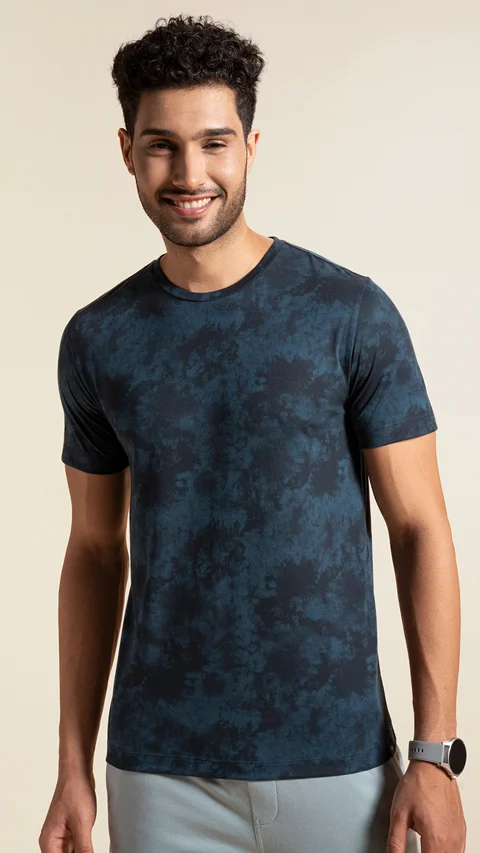 Breeeze Ultra-Light Tie-Dye T-Shirt Dusty Blue
