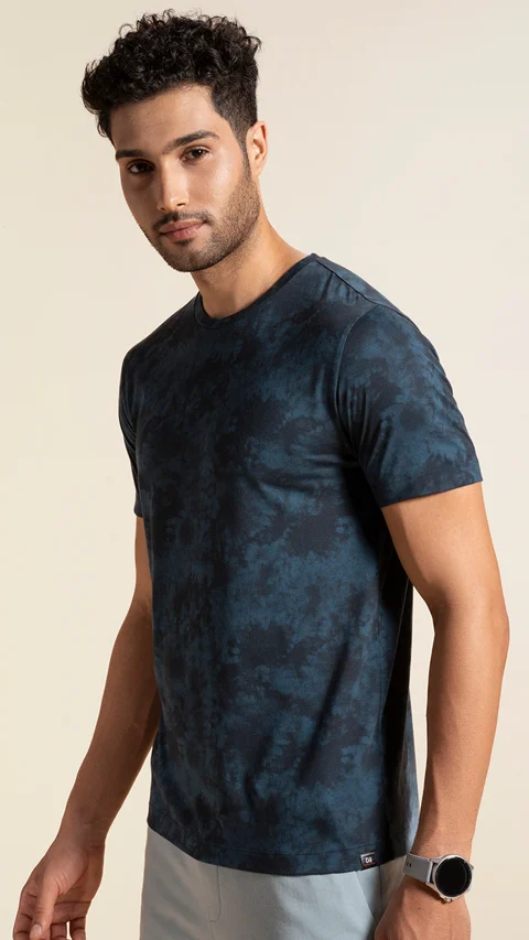 Breeeze Ultra-Light Tie-Dye T-Shirt Dusty Blue