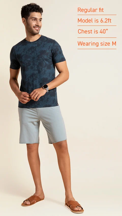 Breeeze Ultra-Light Tie-Dye T-Shirt Dusty Blue