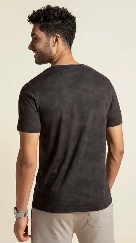 Breeeze Ultra-Light Tie-Dye T-Shirt Fossil Black