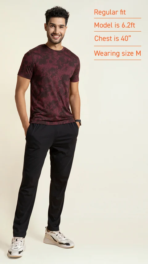 Breeeze Ultra-Light Tie-Dye T-Shirt Hippie Maroon