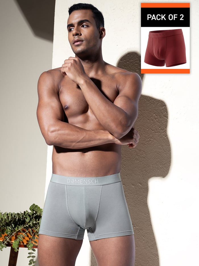 Value-Deal Deo-Soft Trunks Ruby Red, Space Grey