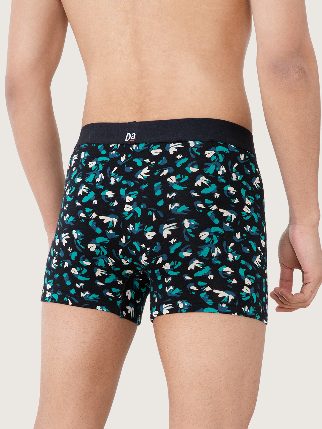 Value-Deal Deo-Soft Trunks Dashed Silver, Tropical Black