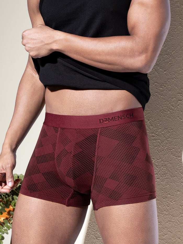 Deo-Soft Trunks Qube Maroon