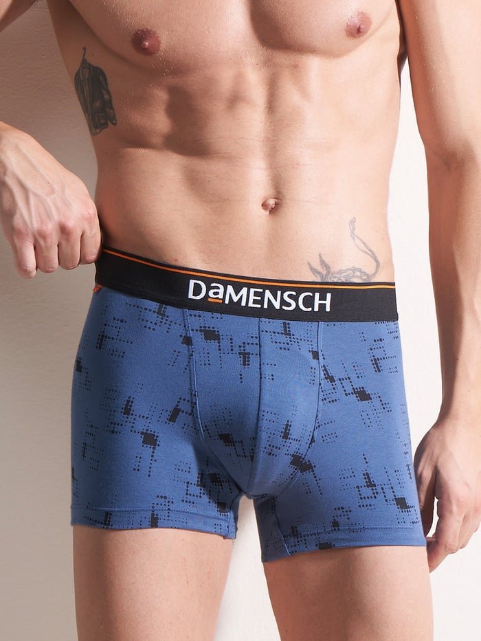 Deo-Cotton Trunks Basic Print NAVY PIXELS 4XL