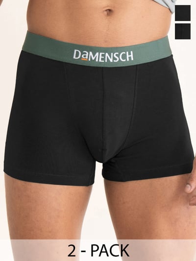Value Deal Deo-Cotton Trunks- Ivy Black, Brick Black