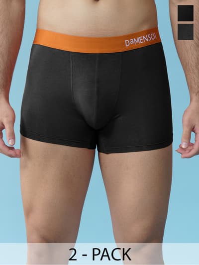 Value-Deal Deo-Soft Trunks - Flame Black, Moss Black