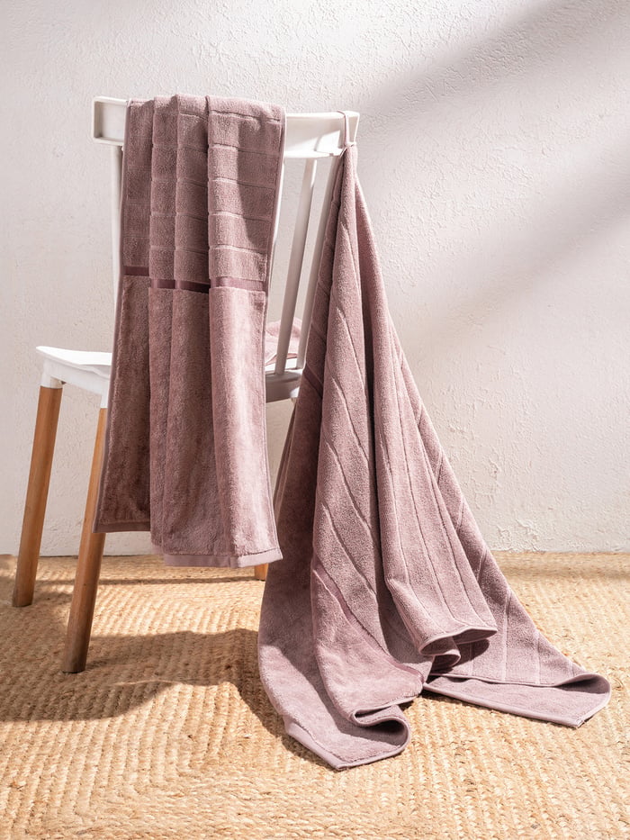 Better-Basic Bath Towels- Pack Of 2 (Dusty Pink)
