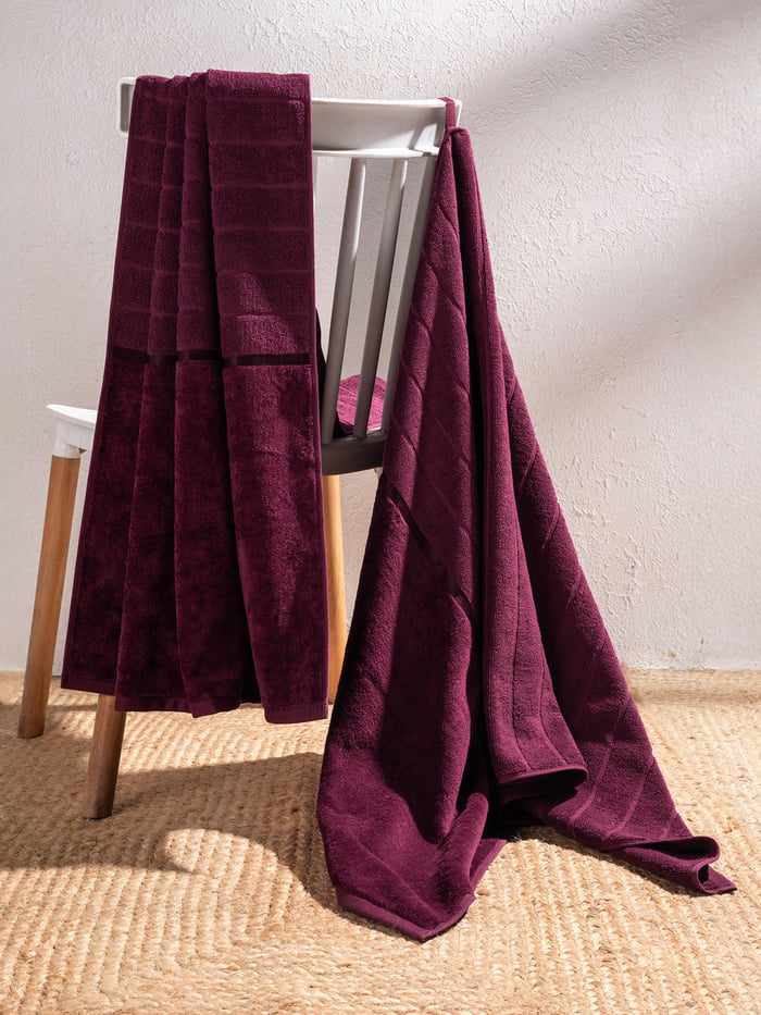 Better-Basic Bath Towels- Pack Of 2 (Midday Maroon)