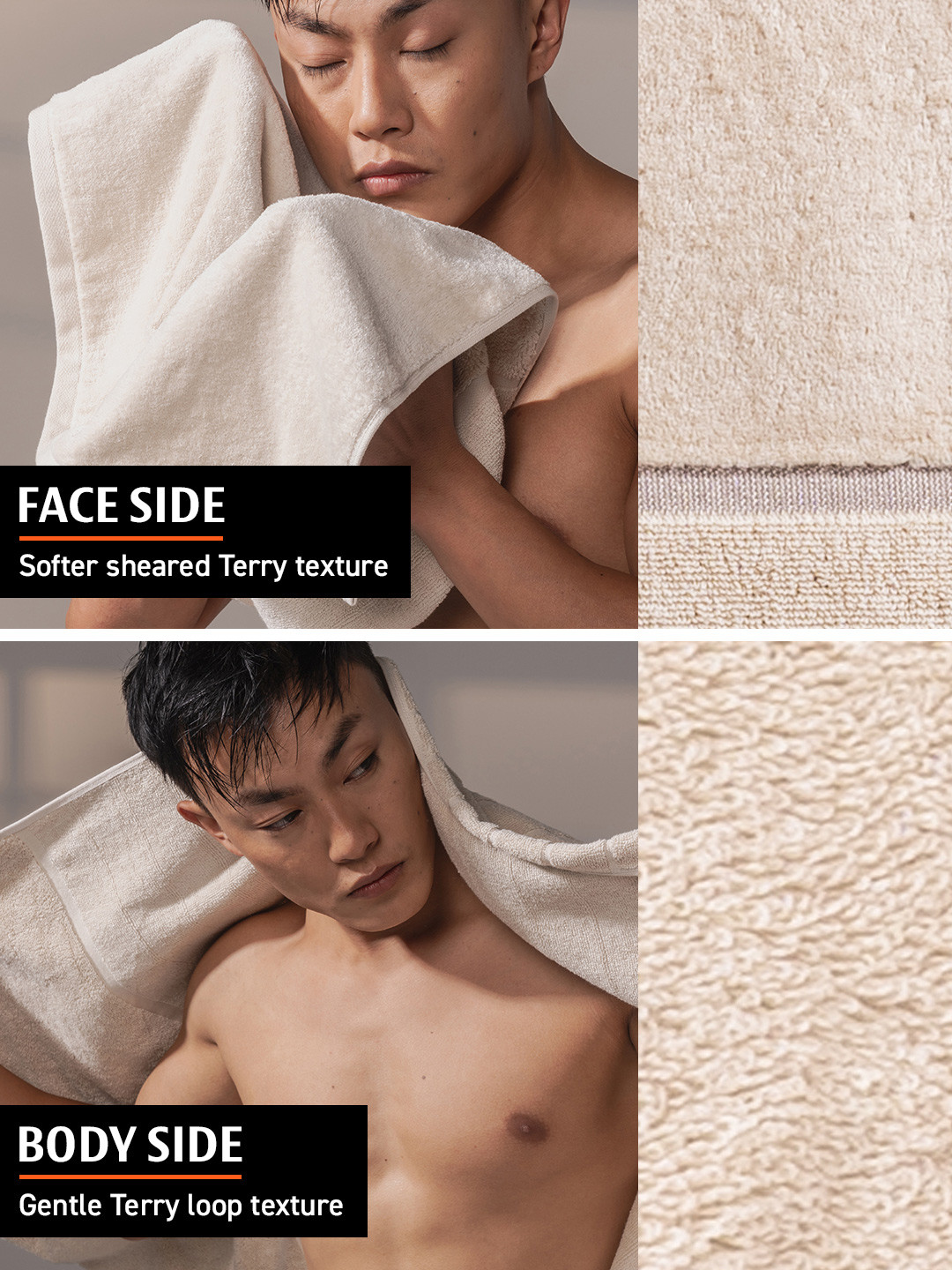 Better-Basic Bath Towels- Pack Of 2 (Serene Beige)