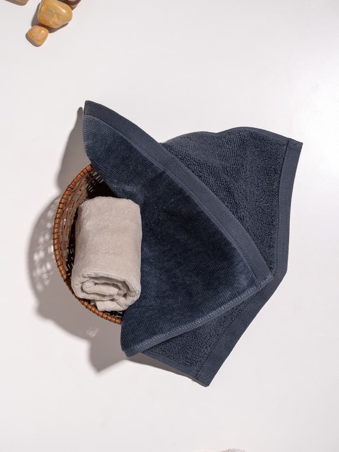 Better-Basic Face Towels- Pack Of 2 (Serene Beige, Twilight Grey)