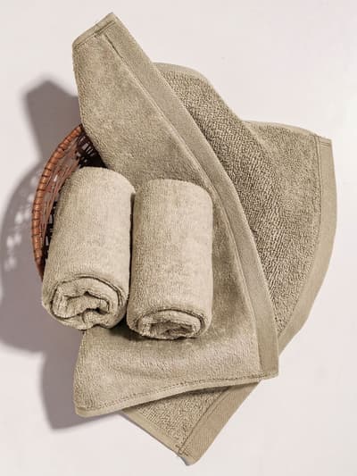 Better-Basic Face Towels- Pack of 3 Sundown Beige