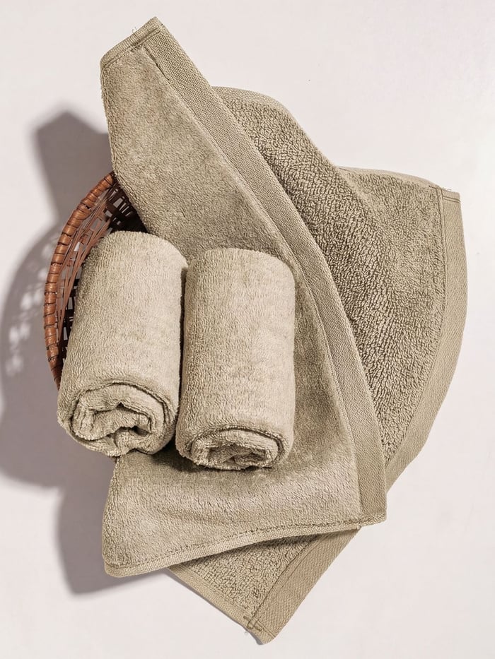 Better-Basic Face Towels- Pack of 3 Sundown Beige