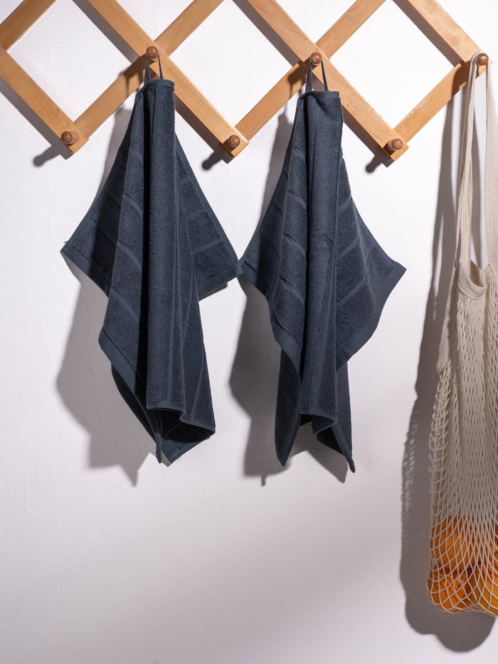 Better-Basic Hand Towels- Pack Of 2 (Twilight Grey)