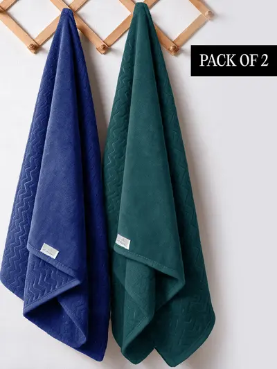 Travel Towel Pack of 2 Cove Blue. Cove Teal