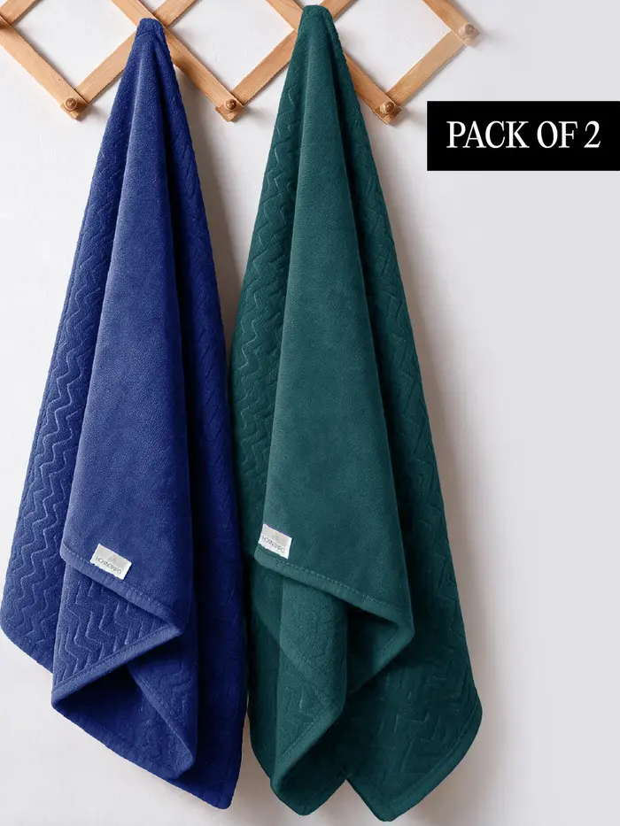 Travel Towel Virtual Pack of 2 Cove Blue. Cove Teal free-size