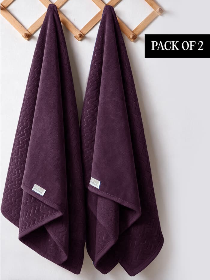 Travel Towel Virtual Pack of 2 Red Wine free-size