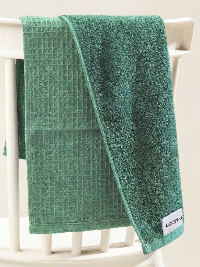 Bamboo Waffle Hand Towel Forest Green