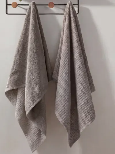 Bamboo Waffle Bath Towel Reed Beige