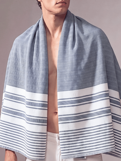 Bamboo Turkish Towel Horizon Blue