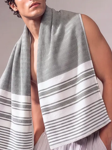 Bamboo Turkish Towel Slate Grey