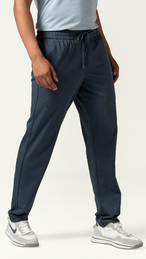 Mens Statement Jersey Track Pant Mirage Blue | DaMENSCH