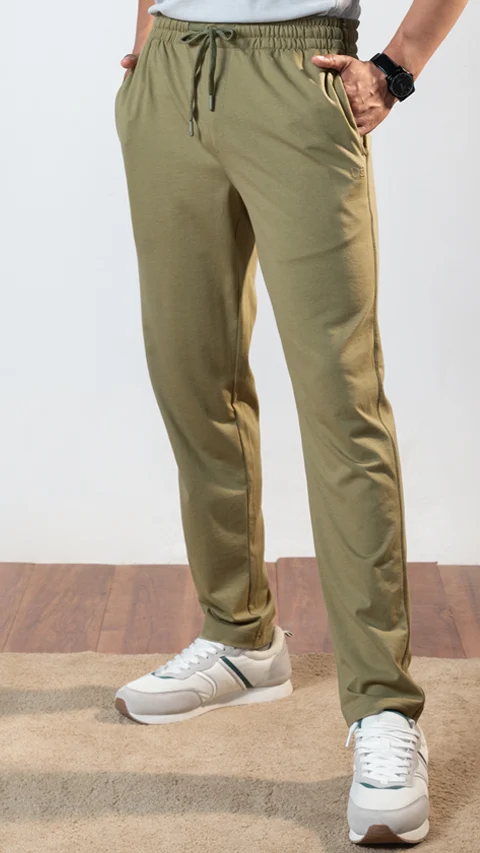 Statement Jersey Track Pant Moss Green