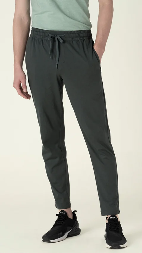 Statement Jersey Track Pant Grey Green