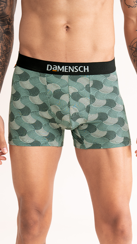 Men’s Deo-Cotton Deodourising Trunks Colonial Blue, Aquifer, Forest Biome