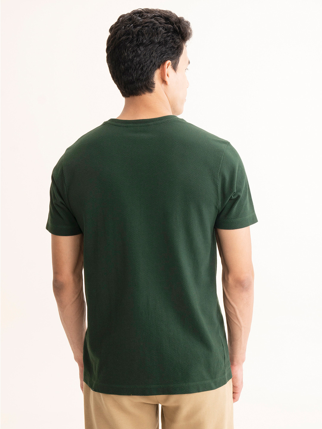 Statement Popcorn Textured Casual Tees Mountain View