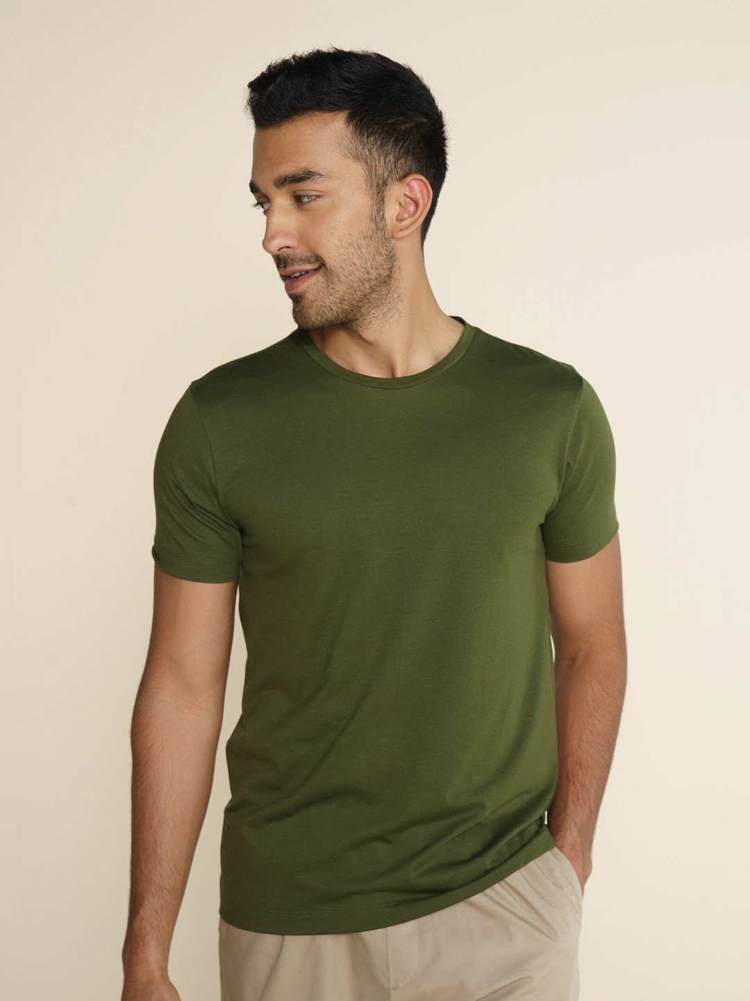 Crew Neck Tshirt Vortex Solid Basic