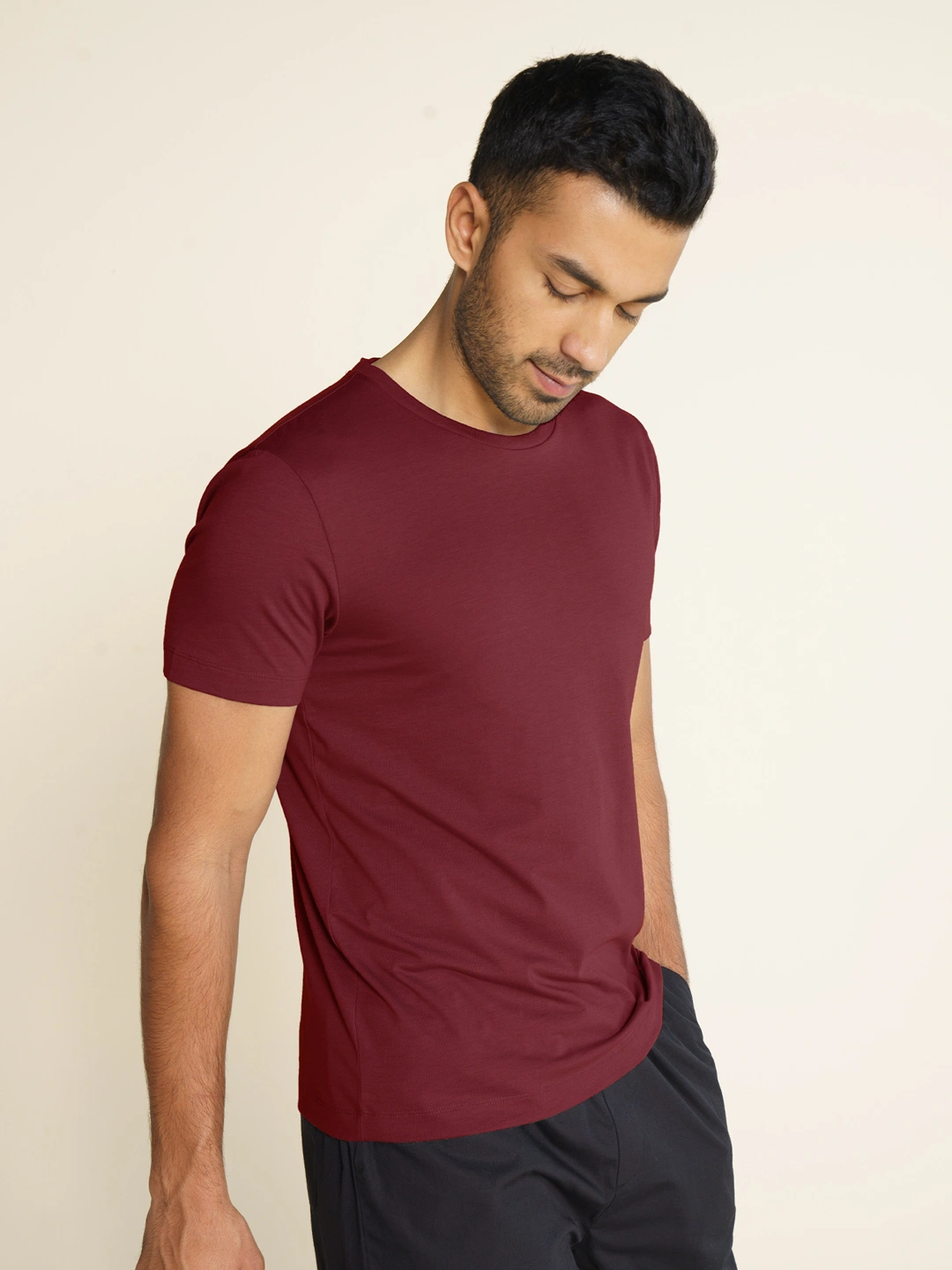 Crew Neck Tshirt Vortex Solid Basic