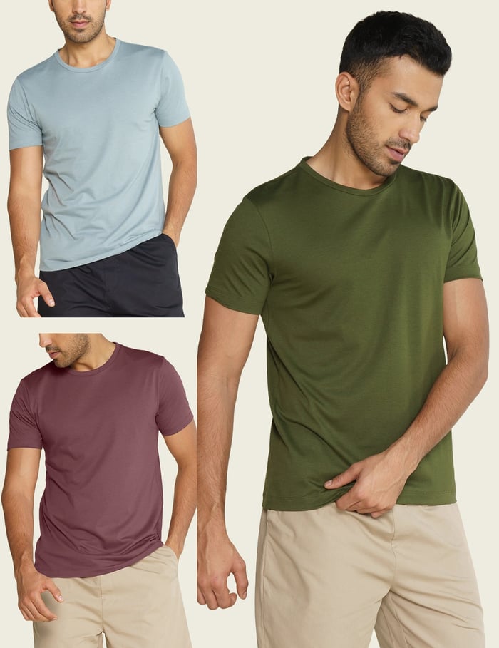 Crew Neck Tshirt Vortex Solid Basic