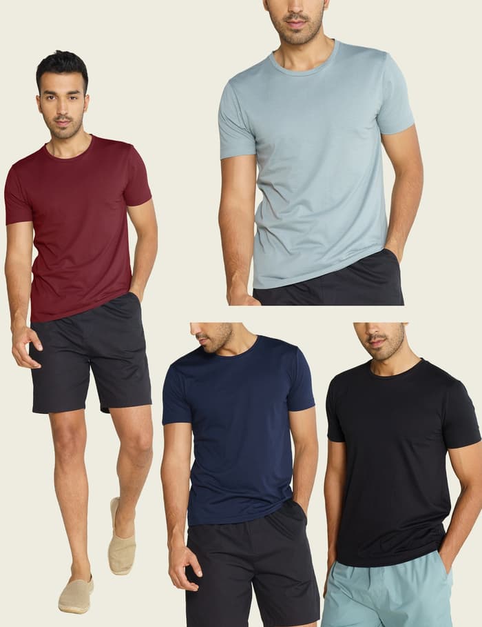 Crew Neck Tshirt Vortex Solid Basic