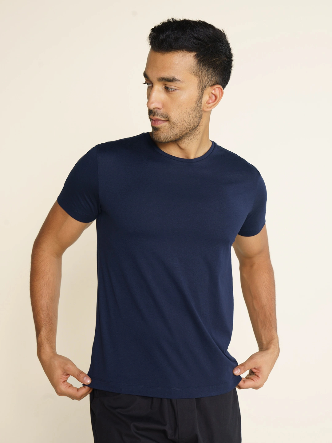 Crew Neck Tshirt Vortex Solid Basic