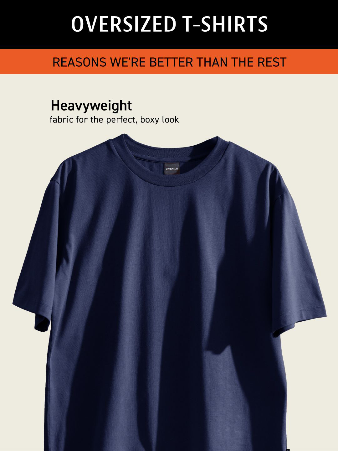 Statement Oversized Solid T-Shirt Rainy Grey