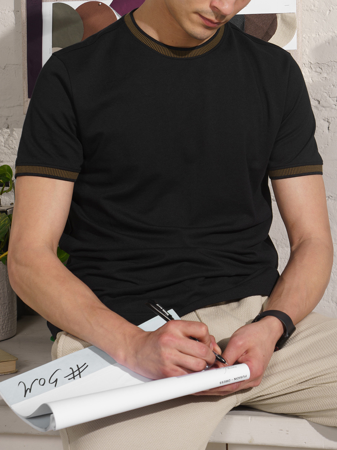 Constant All-Degree Pique T-Shirts Jet Black