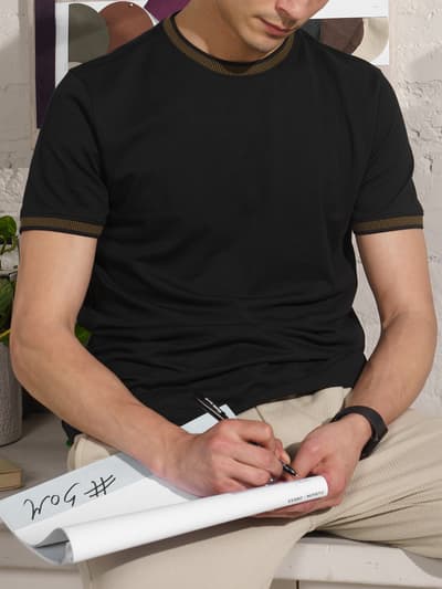 Constant All-Degree Pique T-Shirts Jet Black