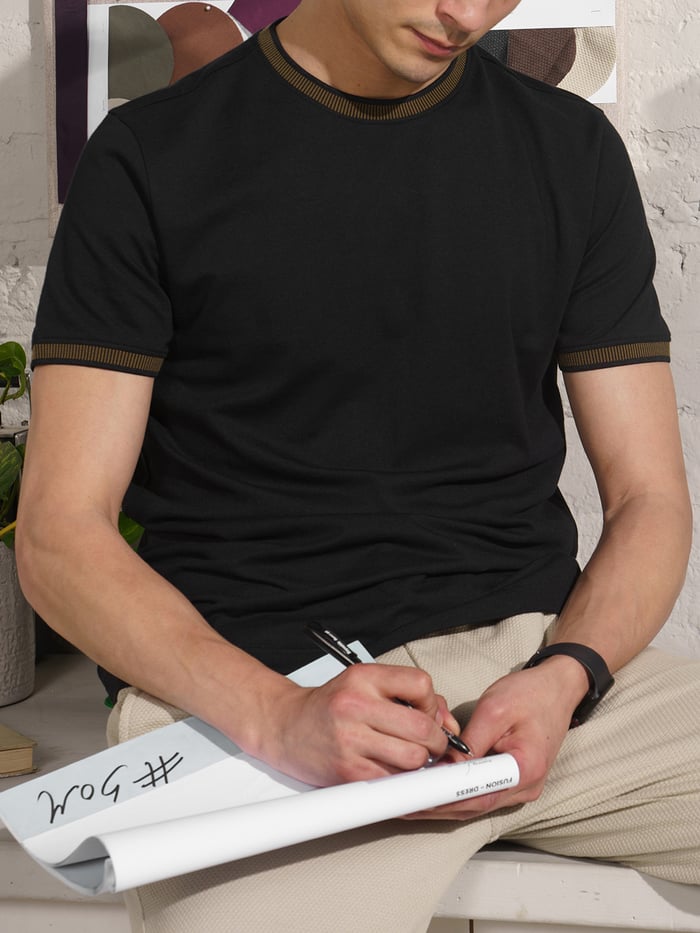 Constant All-Degree Pique T-Shirts Jet Black