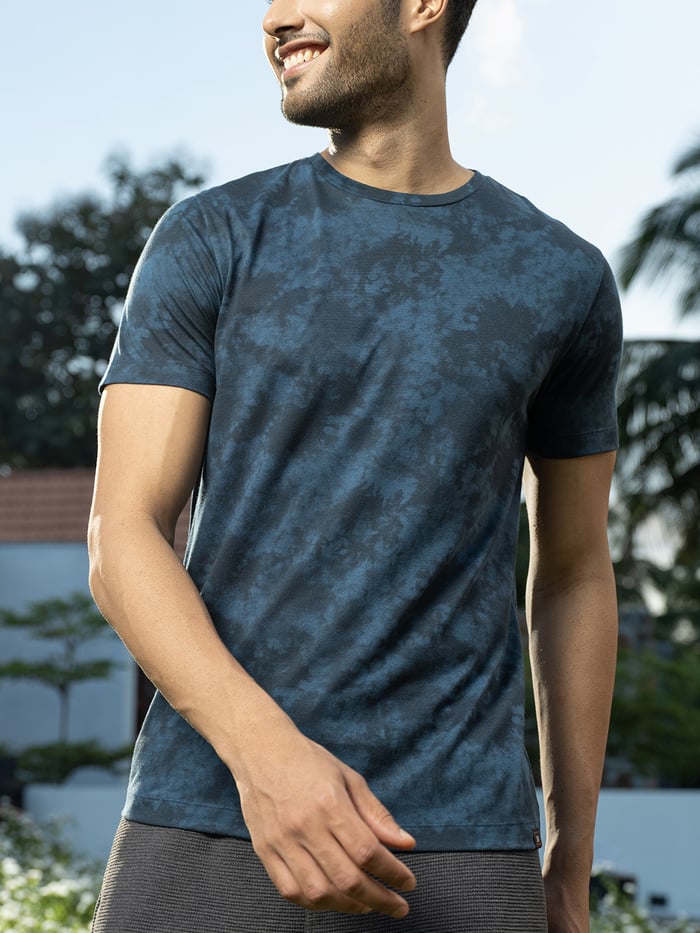 Breeeze Ultra-Light Tie-Dye T-Shirt Dusty Blue
