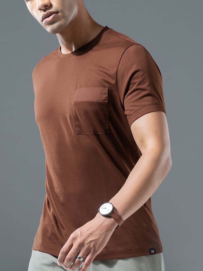 Breeeze Ultra-Light Pocket T-Shirt Copper Brown