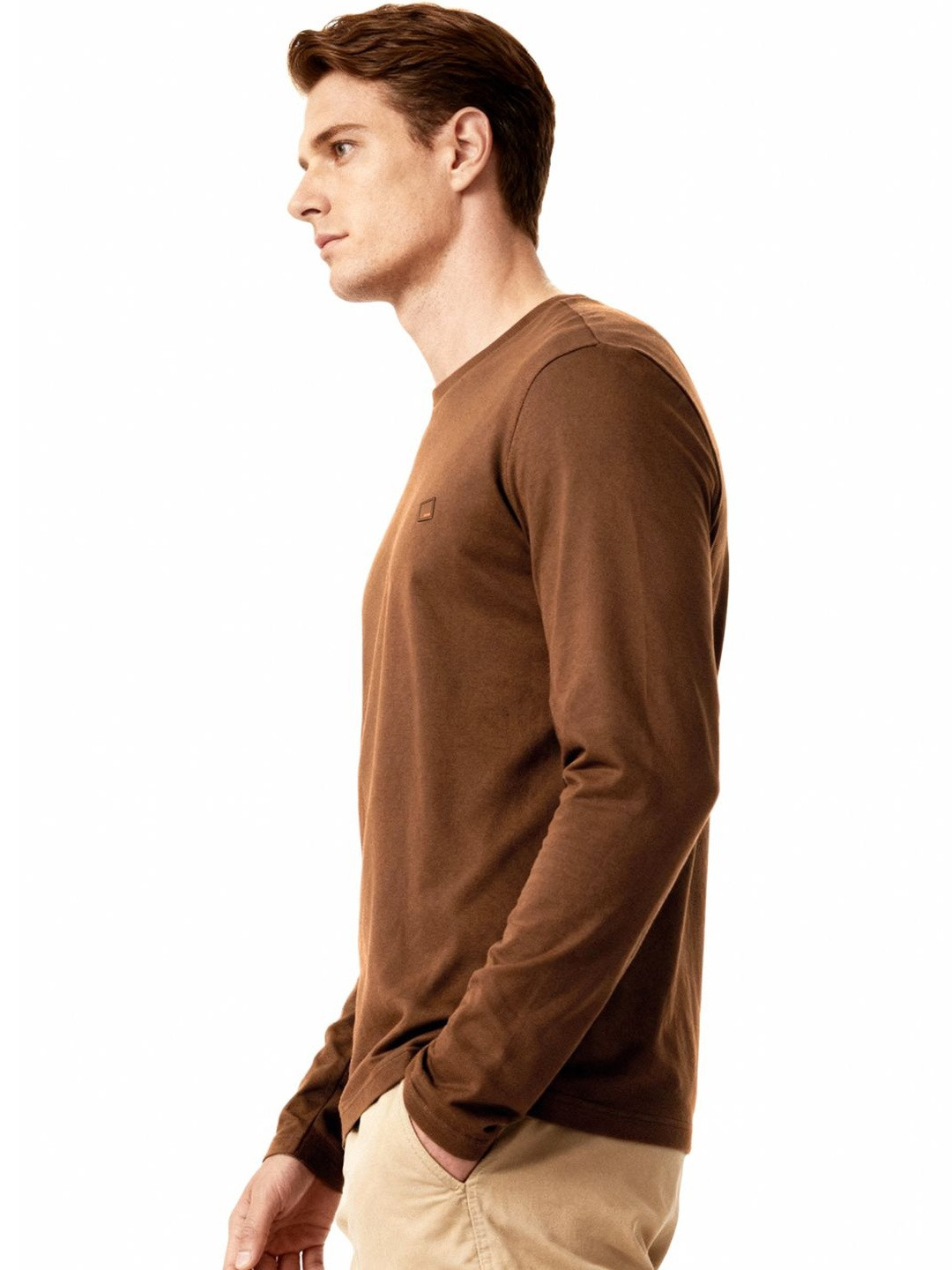Fluid Full Sleeve T-Shirts Acadia Brown