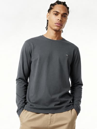 Fluid Full Sleeve T-Shirts Corbett Grey