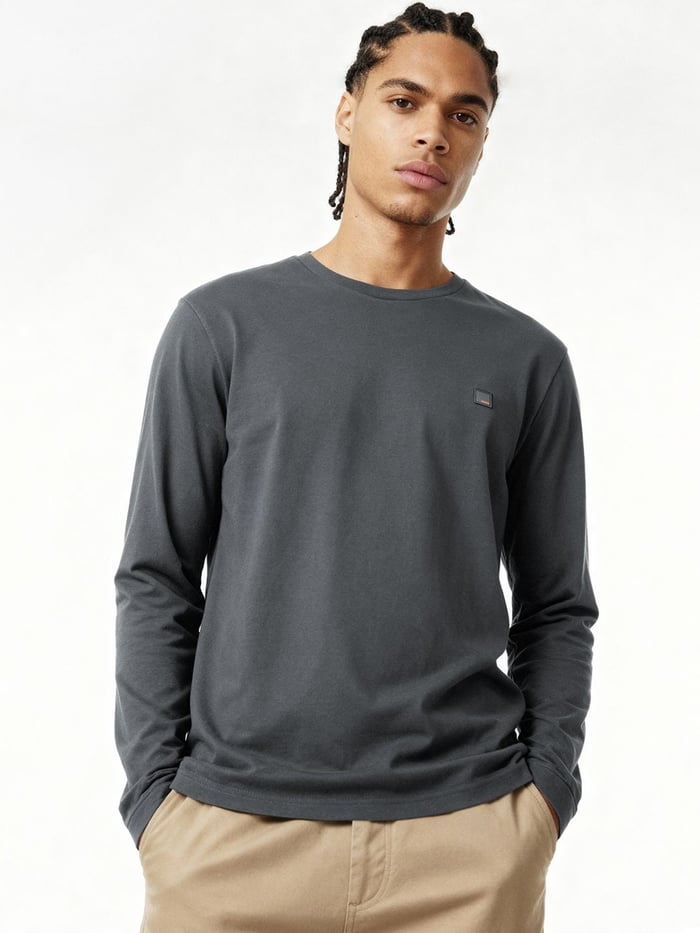 Fluid Full Sleeve T-Shirts Corbett Grey